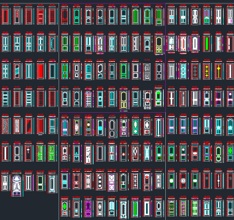 原创整木木门素材CAD图库，木门CAD图纸下载