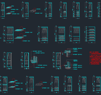 原创衣柜顶装配件CAD图库，衣柜顶装配件CAD图纸下载