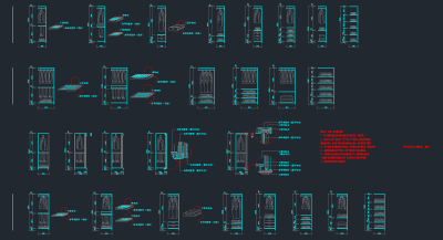 原创衣柜顶装配件CAD图库，衣柜顶装配件CAD图纸下载