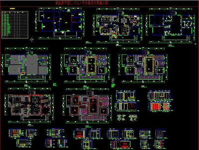 商品房平层平立面及大样CAD施工图，商品房CAD施工图纸下载