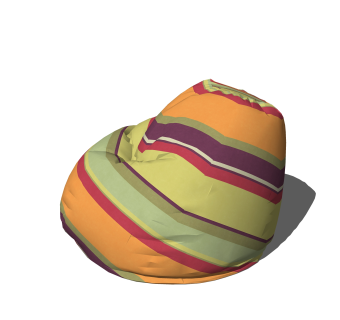 现代懒人沙发草图大师模型，懒人沙发skb文件下载