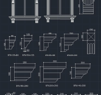 欧陆建材构件图库，窗套CAD图纸下载