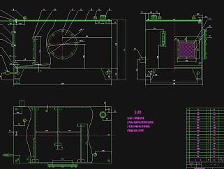 液压机油箱CAD图纸，油箱CAD设计图纸下载
