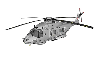 现代北约<em>直升机</em>草图大师模型，<em>直升机</em>sketchup模型下载