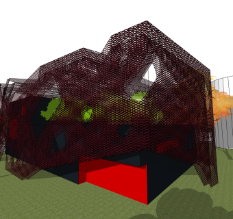 现代售楼处建筑方案草图大师模型，售楼部建筑sketchup模型免费下载