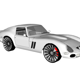 现代跑车免费su模型，现代跑车sketchup模型，跑车su素材下载