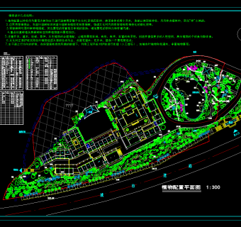 度假村绿化方案平面图CAD景观图，度假村CAD施工图纸下载