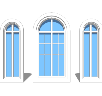 欧式窗草图大师模型,欧式窗SU模型下载