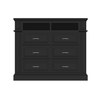 现代简约边柜草图大师模型，边柜SKP模型