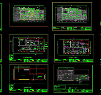 食品店CAD施工图，CAD平面设计图