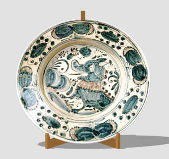  现代盘子摆件草图大师模型，盘子摆件sketchup模型下载