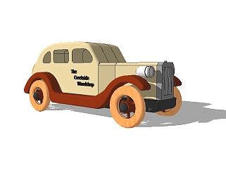 玩具汽车草图大师模型，玩具汽车sketchup模型下载