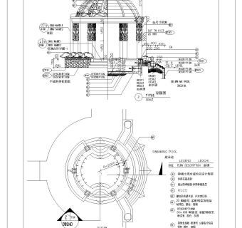 景观亭CAD施工详图免费下载