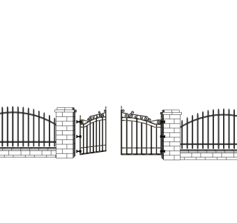 现代别墅围墙栏杆su模型下载、别墅围墙栏杆草图大师模型下载