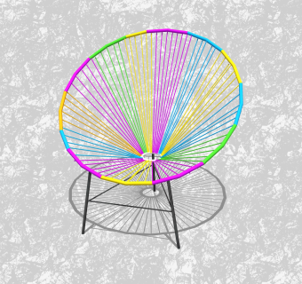 现代镂空背靠椅su模型，椅子草图大师模型下载