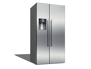 现代冰箱免费su模型，双开门大冰箱sketchup模型下载