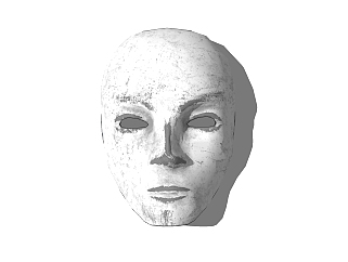 现代<em>面具</em>挂件草图大师模型，<em>面具</em>挂件sketchup模型下载