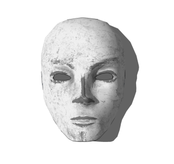  现代面具挂件草图大师模型，面具挂件sketchup模型下载