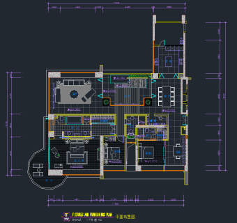 简约中式样板房装饰CAD施工图下载、简约中式样板房装饰dwg文件下载