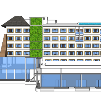 酒店草图大师模型下载、酒店su模型下载