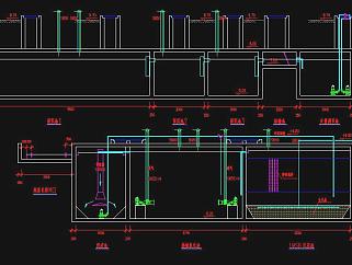 某公司別墅小區生活污水處理CAD建筑施工圖，別墅小區生活污水處理圖紙設計下載