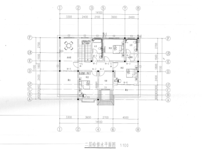 二层给排<a href=https://www.yitu.cn/su/5628.html target=_blank class=infotextkey>水</a><a href=https://www.yitu.cn/su/7392.html target=_blank class=infotextkey>平面</a>图