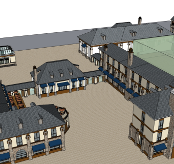 豪华酒店草图大师模型下载、豪华酒店su模型下载