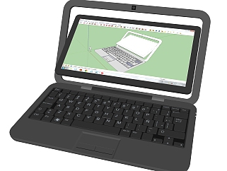 现代笔记本电脑skb文件，电脑sketchup模型下载