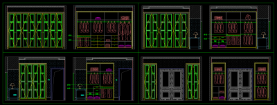 全套标准衣柜CAD图库，衣柜CAD图纸下载