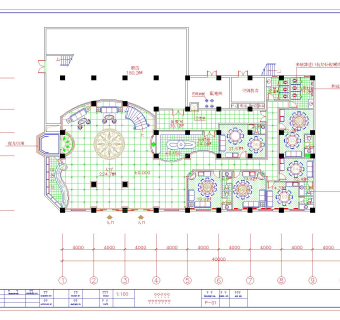 五月花酒楼装修图cad图纸下载