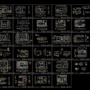 电视柜解析CAD图纸，电视柜CAD设计图纸下载