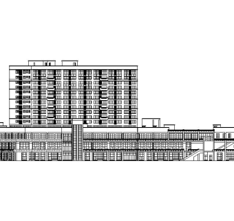 某黄金海岸十六层商住综合楼建筑施工图，建筑CAD施工图纸下载