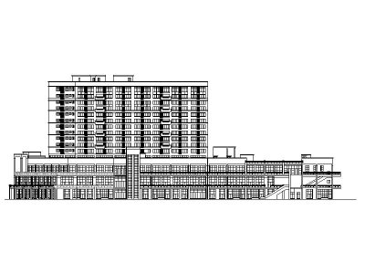 某黄金海岸十六层商住综合楼建筑施工图，建筑CAD施工图纸下载