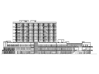 某黄金海岸十六层商住综合楼建筑施工图，建筑CAD施工图纸下载