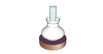 古灯油灯skb模型分享，煤油灯草图大师模型免费下载