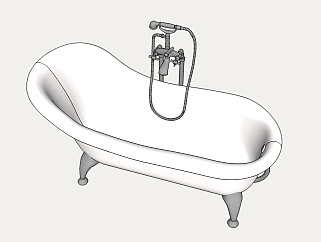 现代<em>浴缸</em>草图大师模型，<em>浴缸</em>sketchup模型下载