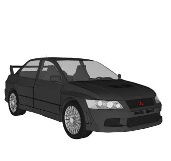 现代汽车免费su模型，现代汽车sketchup模型，汽车草图大师素材下载