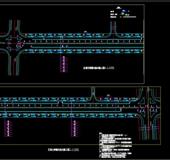 公园大道绿化施工图，道路绿化CAD设计图纸