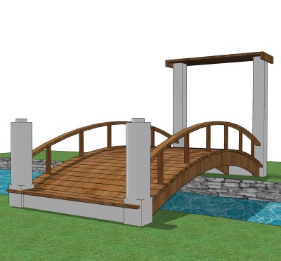 拱桥草图大师模型下载，sketchup拱桥模型分享