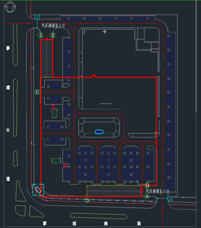 某政府行政中心办公楼施工图,图库CAD建筑图纸下载