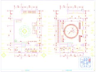 餐厅圆桌小包间CAD建筑设计施工图纸下载