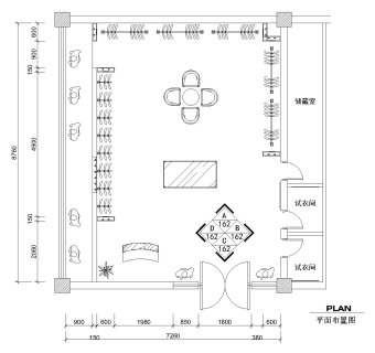 现代服装店施工图cad图纸下载