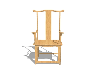 新中式精品单椅草图大师模型，单椅sketchup模型下载