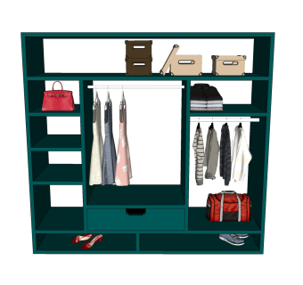 现代衣服草图大师模型，衣服SU模型下载