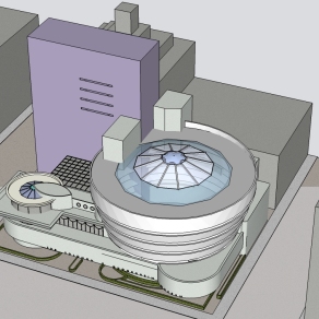 古根海姆博物馆su模型，博物馆sketchup模型下载
