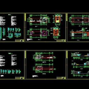 某企业厂区大门建施工图CAD图纸下载