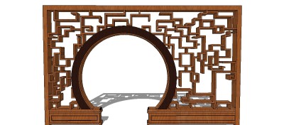 中式博古架家具模型草图大师模型，博古架sketchup模型下载