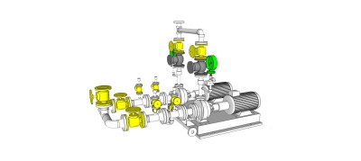 工业风水阀门免费su模型下载、阀门草图大师模型下载