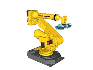 现代工业机械臂草图大师模型，机械臂sketchup模型下载