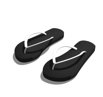 现代人字拖鞋草图大师模型,服装店衣架su模型下载